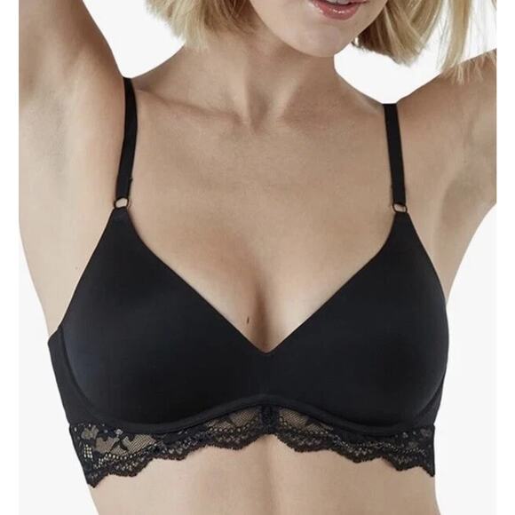 Maidenform White Your Lift Wireless Lace-Trim Bra DM1196 Adapts Super Soft 34B - Picture 5 of 8